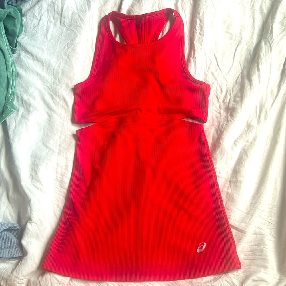 ASics Red Fitted Workout/Sports Tank